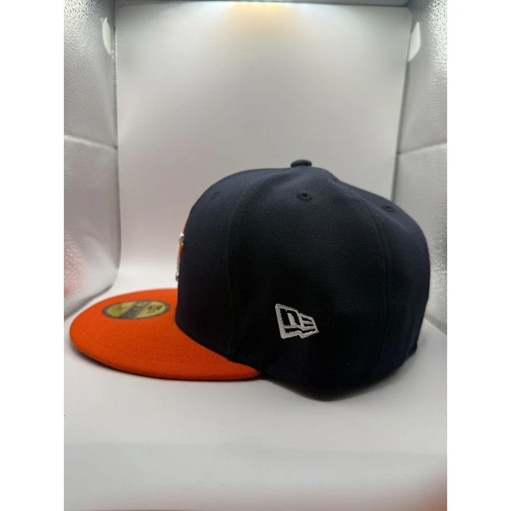 New Era‎ 59FIFTY Houston Astros Classic Navy & Orange Fitted Hat Size 7